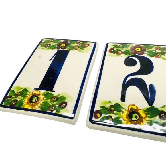 Handpainted house number tiles - Picture 3 of 4
